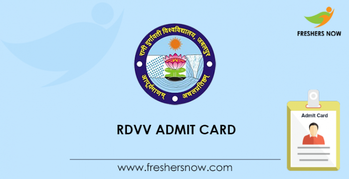 RDVV Admit Card