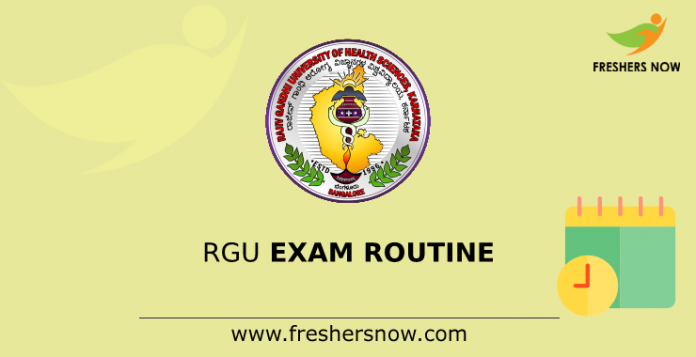 RGU Exam Routine