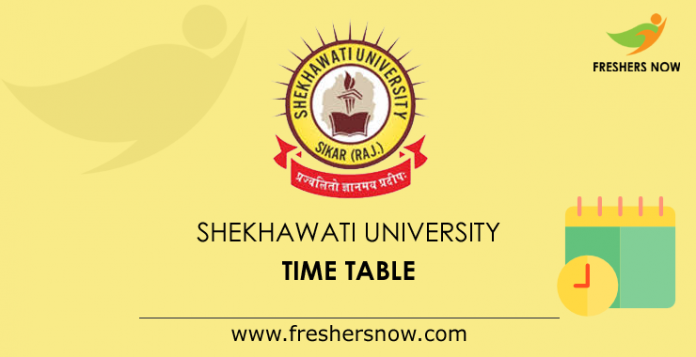 Shekhawati University Time Table