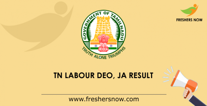 TN Labour DEO, JA Result
