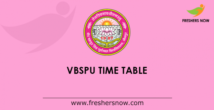 VBSPU Time Table