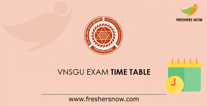 VNSGU Exam time table