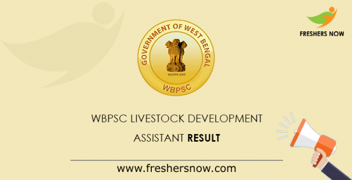 WBPSC Livestock Development Assistant Result