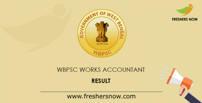 WBPSC Works Accountant Result