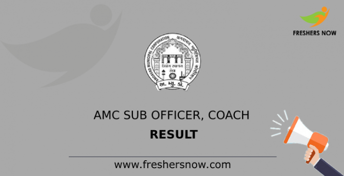 AMC Sub Officer, Coach Result