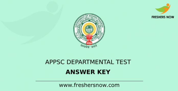 APPSC Departmental Test Answer Key