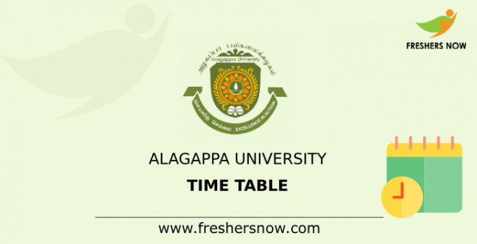 Alagappa University Time Table