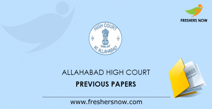 Allahabad High Court Previous Papers