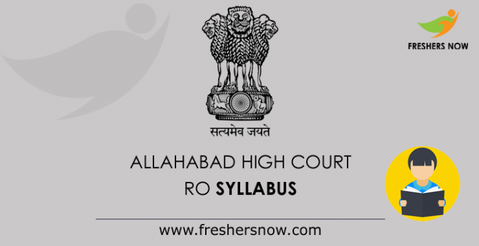 Allahabad High Court RO Syllabus