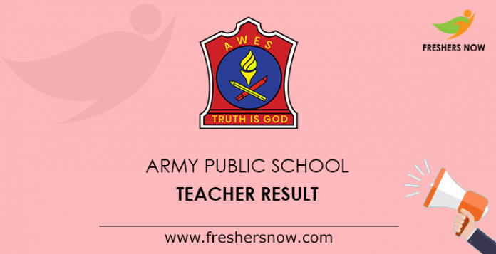 Army Public School Teacher Result