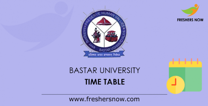 Bastar University Time Table