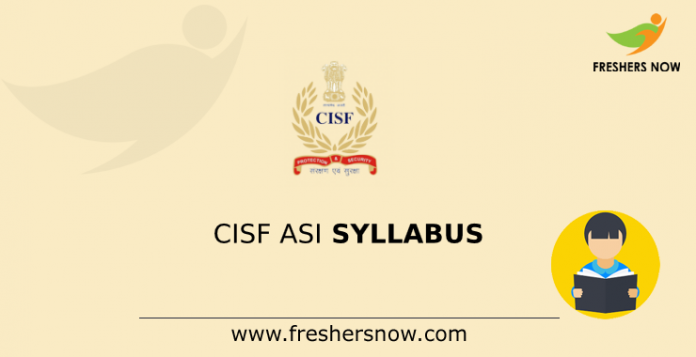 CISF ASI Syllabus