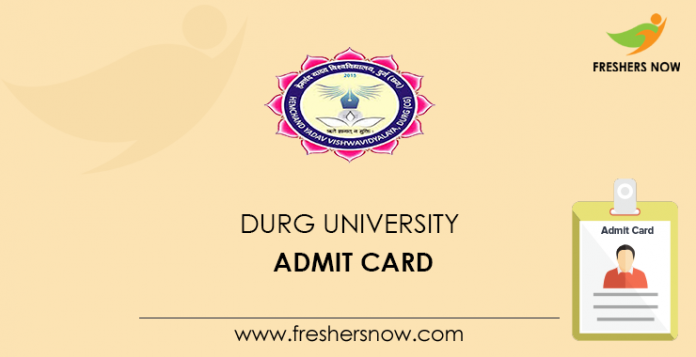 Durg University Admit Card