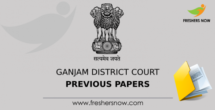 Ganjam District Court Previous Papers
