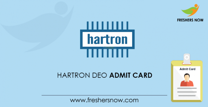 HARTRON DEO Admit Card