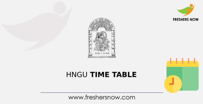HNGU Time Table