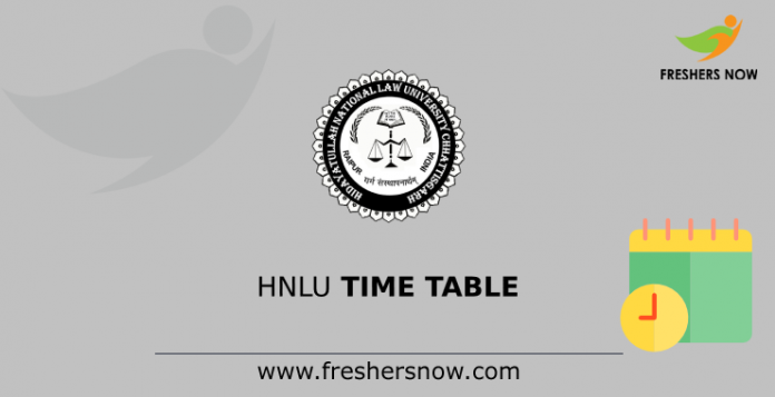 HNLU Time Table