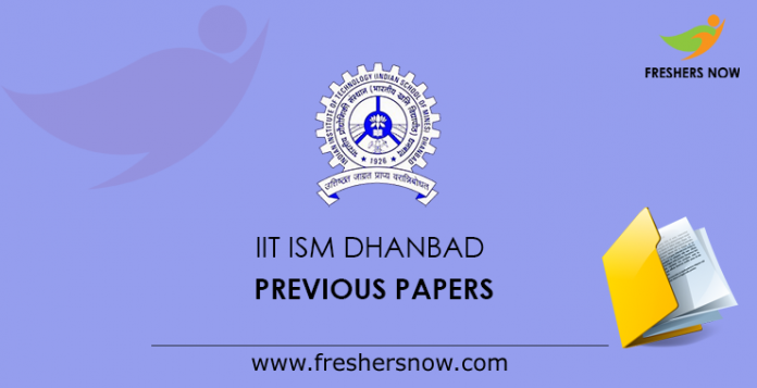 IIT ISM Dhanbad Previous Papers