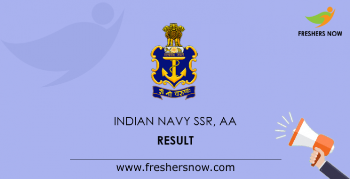 Indian Navy SSR, AA Result