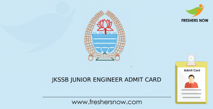 JKSSB Junior Engineer Admit Card