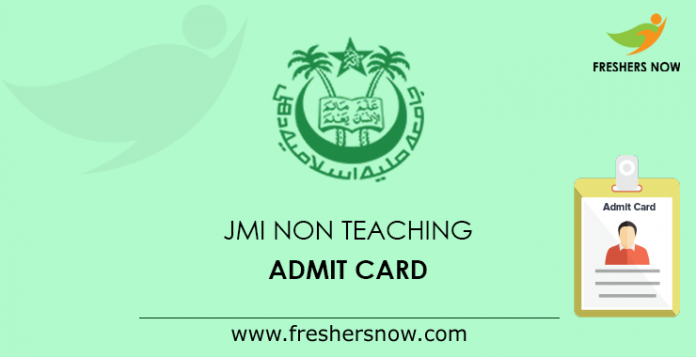 JMI Non Teaching Admit Card