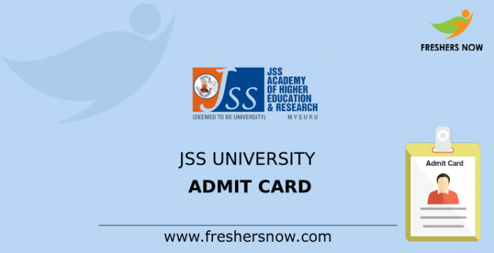 JSS University Admit Card