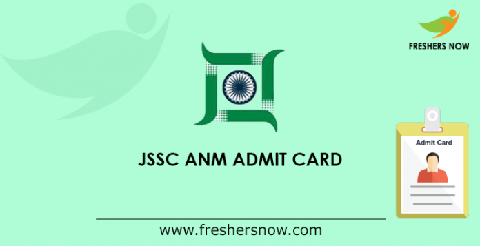 JSSC ANM Admit Card