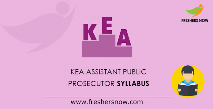 KEA Assistant Public Prosecutor Syllabus
