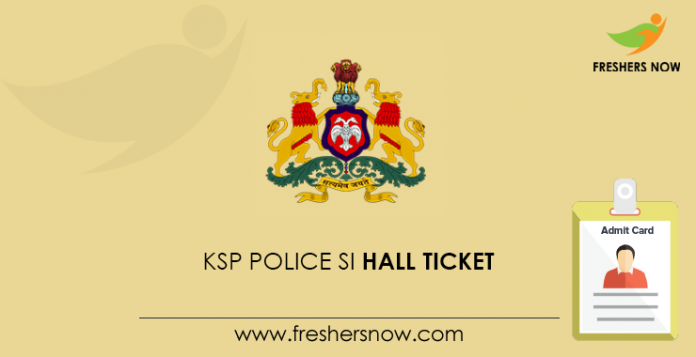 KSP Police SI Hall Ticket