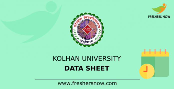 Kolhan University Data Sheet