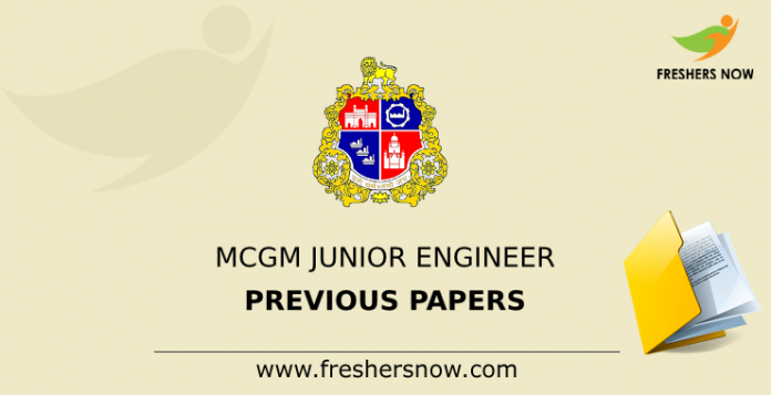MCGM Junior Engineer Previous Papers