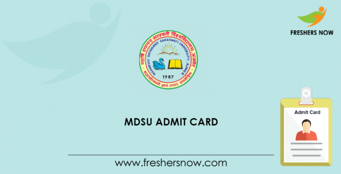 MDSU Admit Card