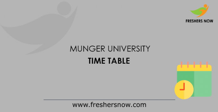 Munger University Time Table