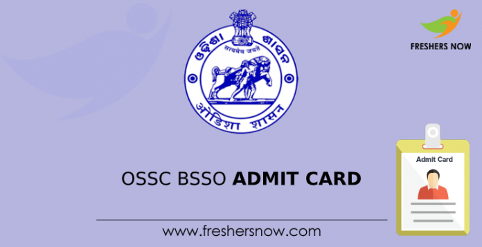 OSSC BSSO Admit Card