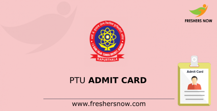 PTU Admit Card