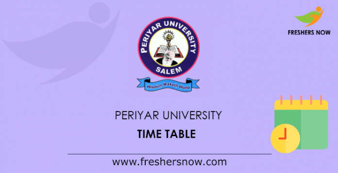 Periyar University Time Table