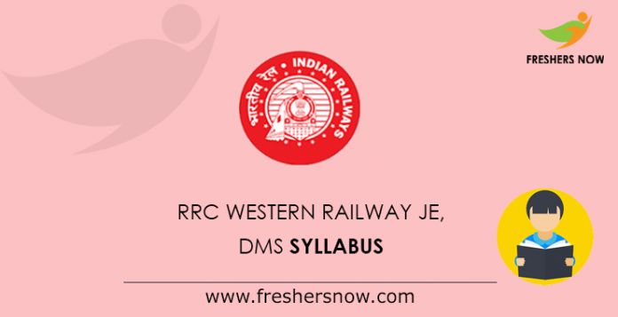 RRC Western Railway JE, DMS Syllabus
