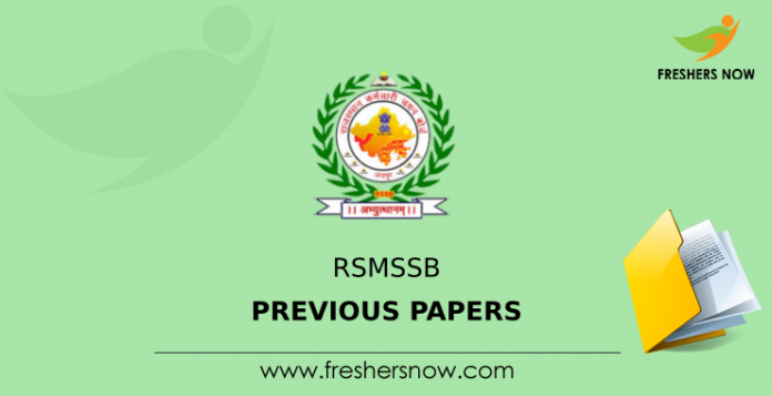 RSMSSB Previous Papers