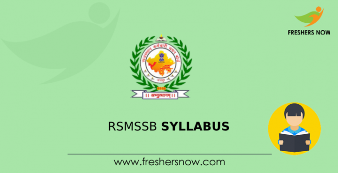 RSMSSB Syllabus