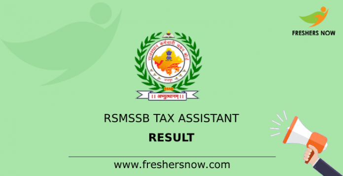 RSMSSB Tax Assistant Result