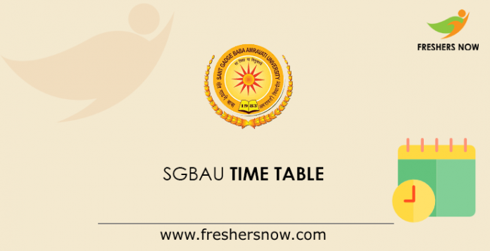 SGBAU Time Table