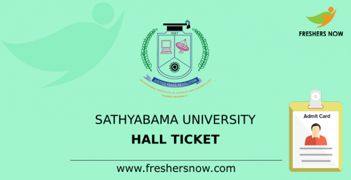 Sathyabama University Hall Ticket