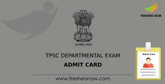 TPSC Departmental Exam Admit Card