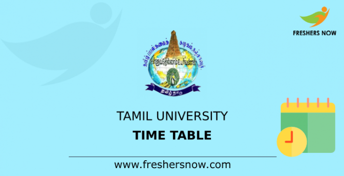 Tamil University Time Table