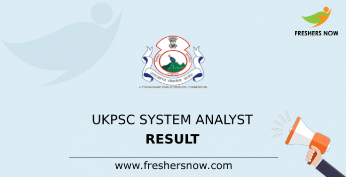 UKPSC System Analyst Result