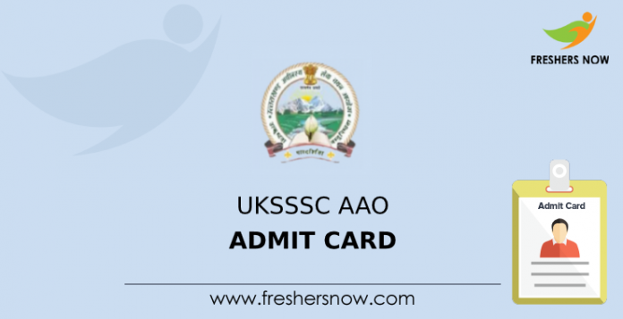 UKSSSC AAO Admit Card