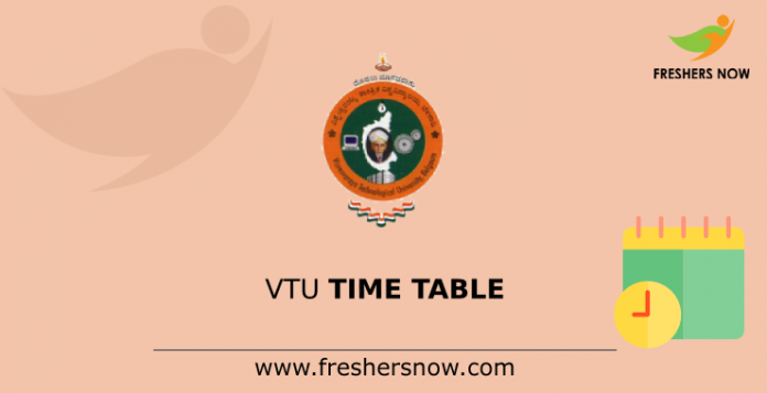 VTU Time Table