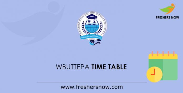 WBUTTEPA Time Table