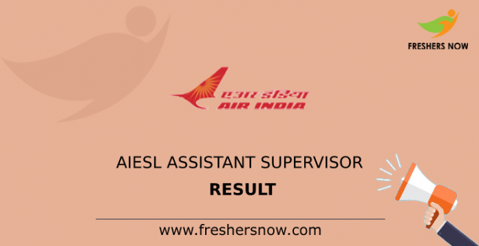 AIESL Assistant Supervisor Result