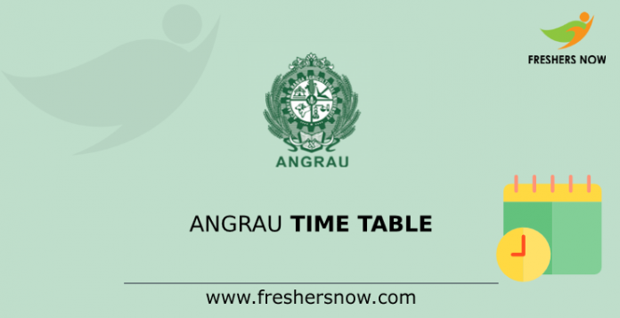 ANGRAU Time Table